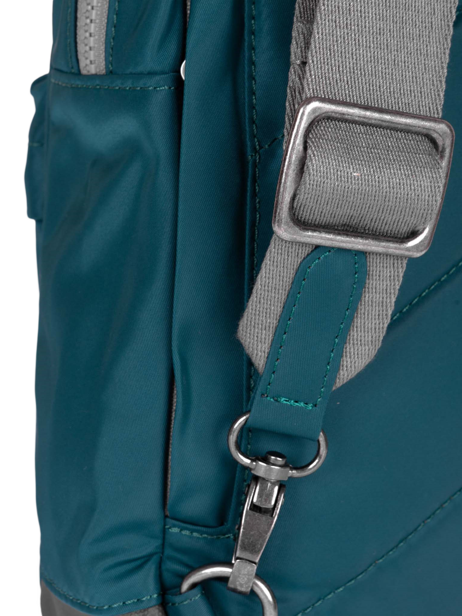 Product image 5 of 6, which shows ROKA London Willesden Recycled Nylon Sling Crossbody Bag, 4.5L, Teal