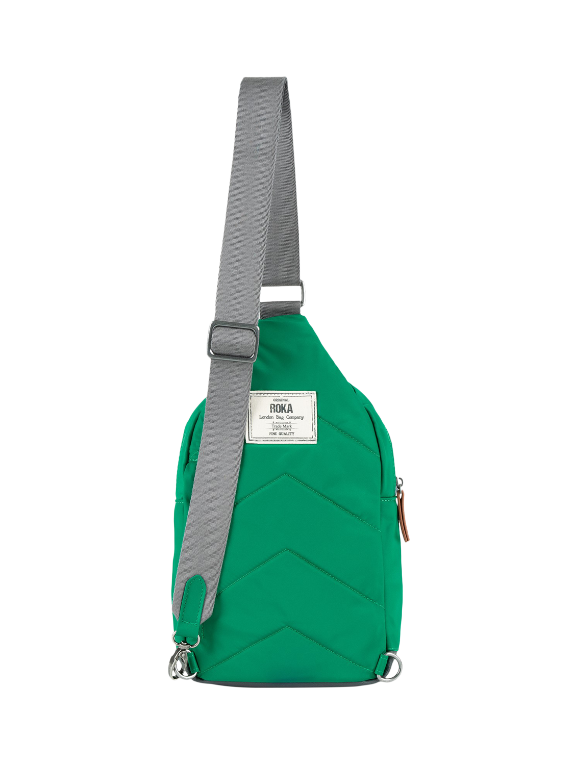 ROKA London Willesden Recycled Nylon Sling Crossbody Bag, 4.5L, Emerald
