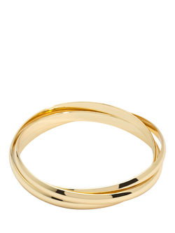 Jon Richard Interlocking Rings Bangle, Gold, Gold