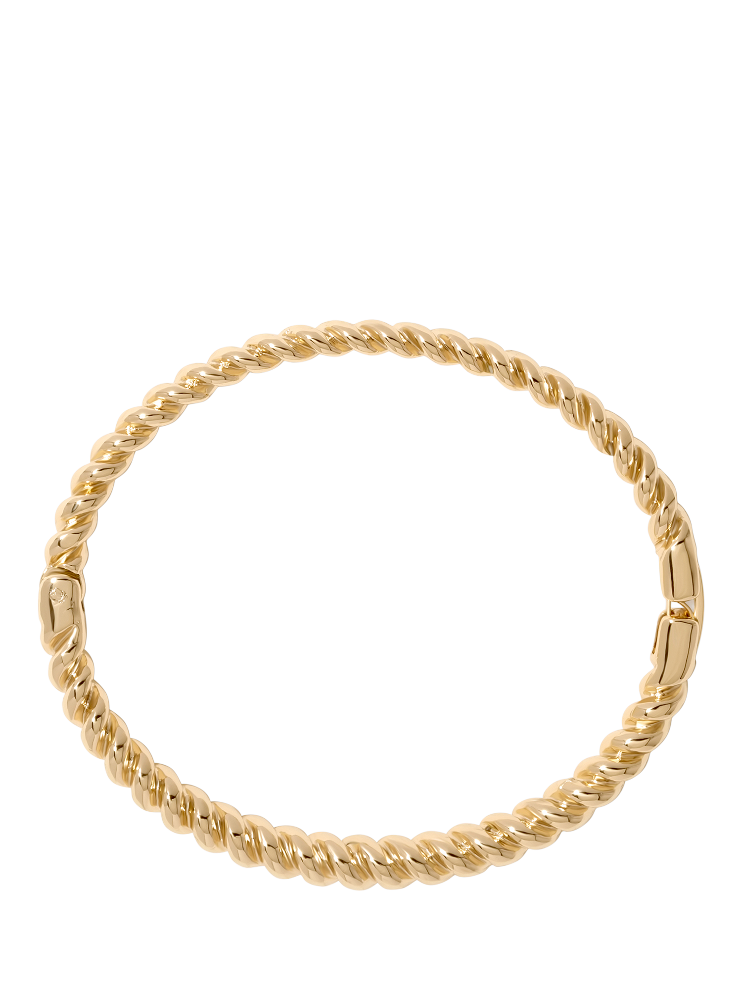 Product image 1 of 3, which shows Jon Richard Polished Twist Bangle, Gold