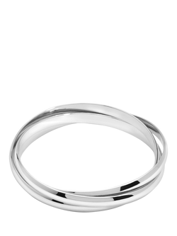 Jon Richard Interlocking Bangles, Silver, Silver