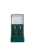 Jon Richard Jet Pear Drop Earrings, Gold/Black