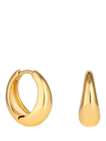 Jon Richard Polished Small Tapered Hoop Earrings, Gold