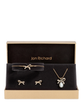 Jon Richard Crystal Bow And Pearl Earrings, Pendant Necklace and Bracelet Set