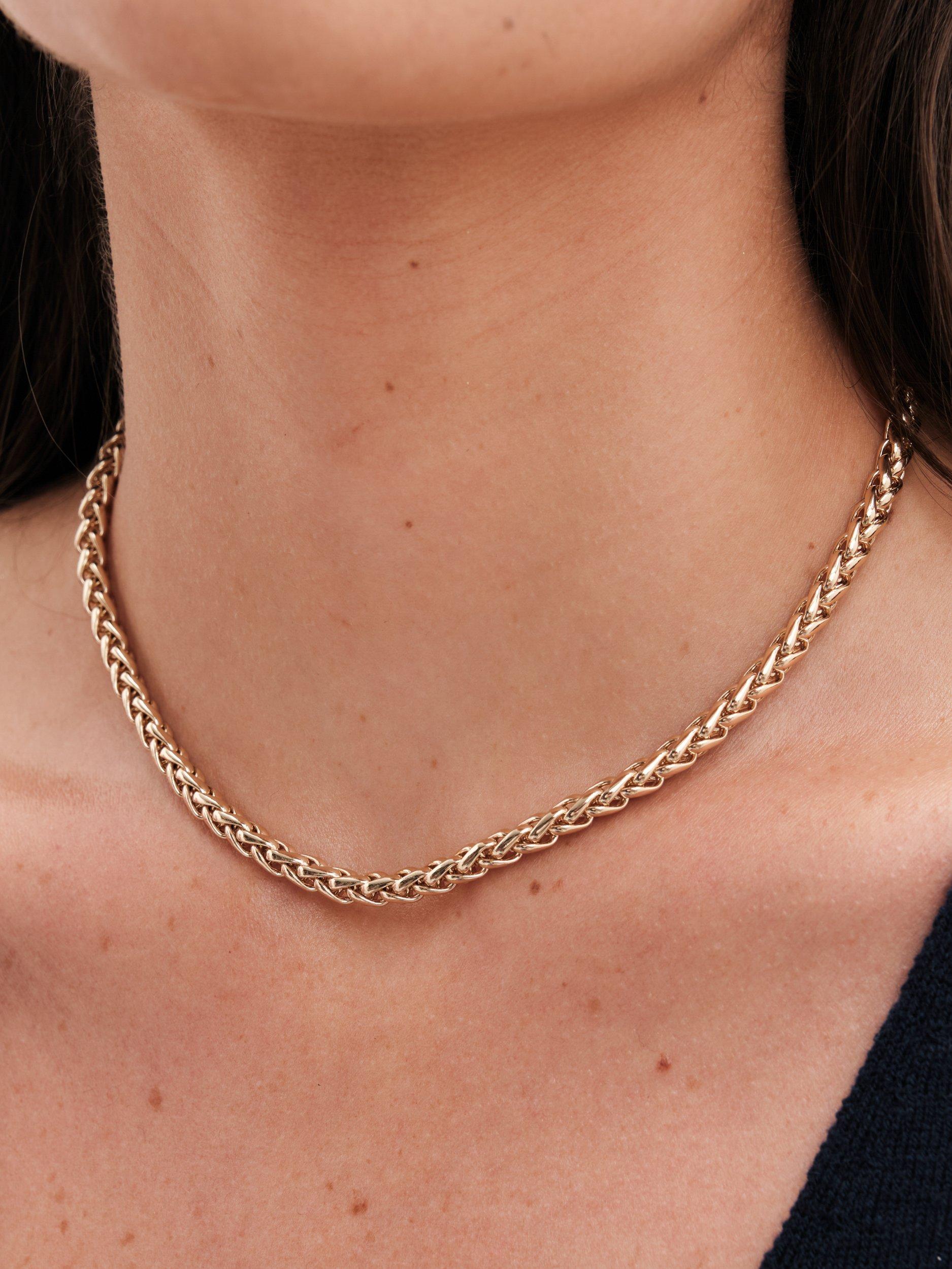 Product image 2 of 4, which shows Jon Richard Entwined Chain Necklace, Gold