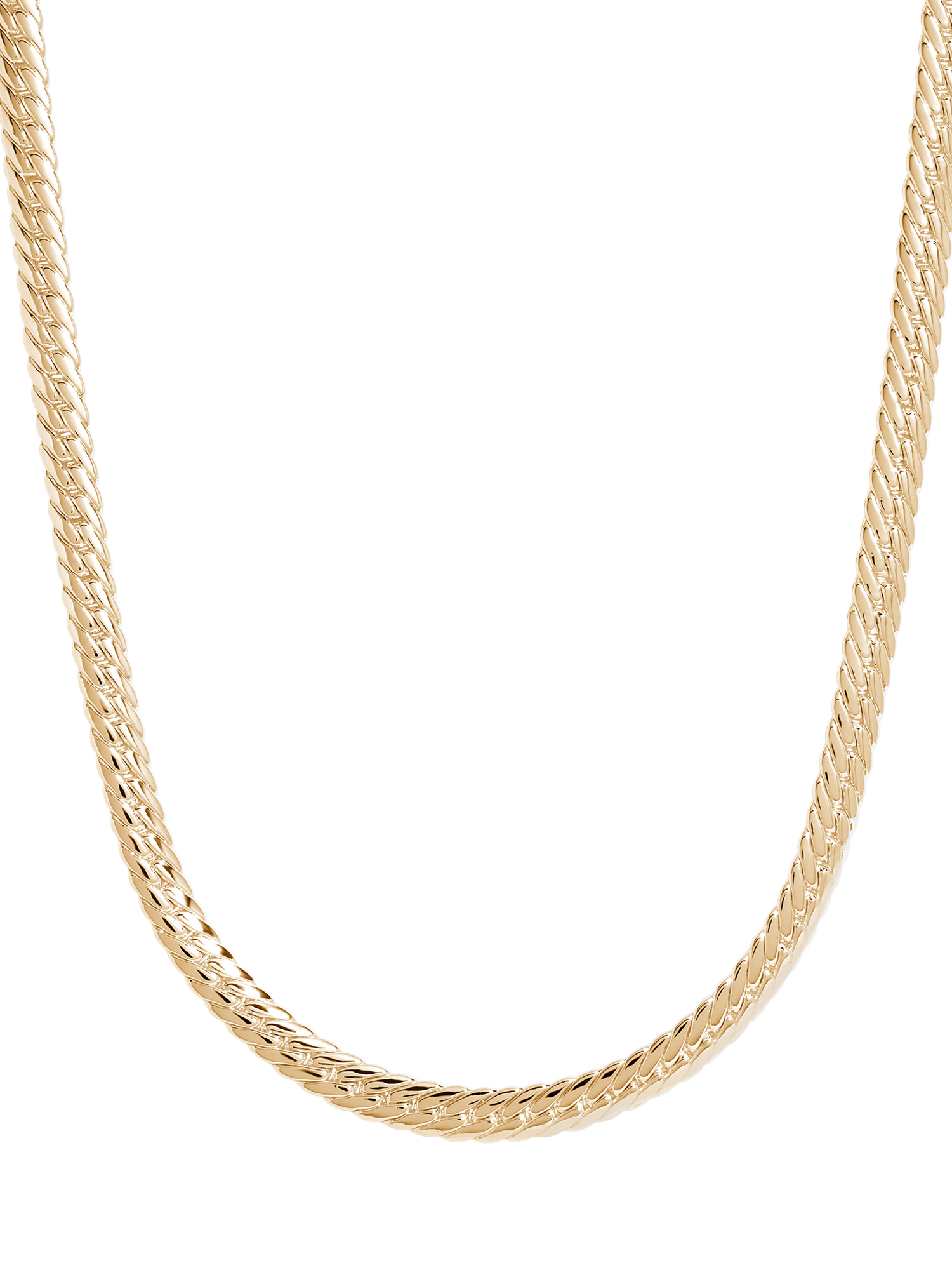 Product image 1 of 2, which shows Jon Richard Herringbone Chain Necklace, Gold