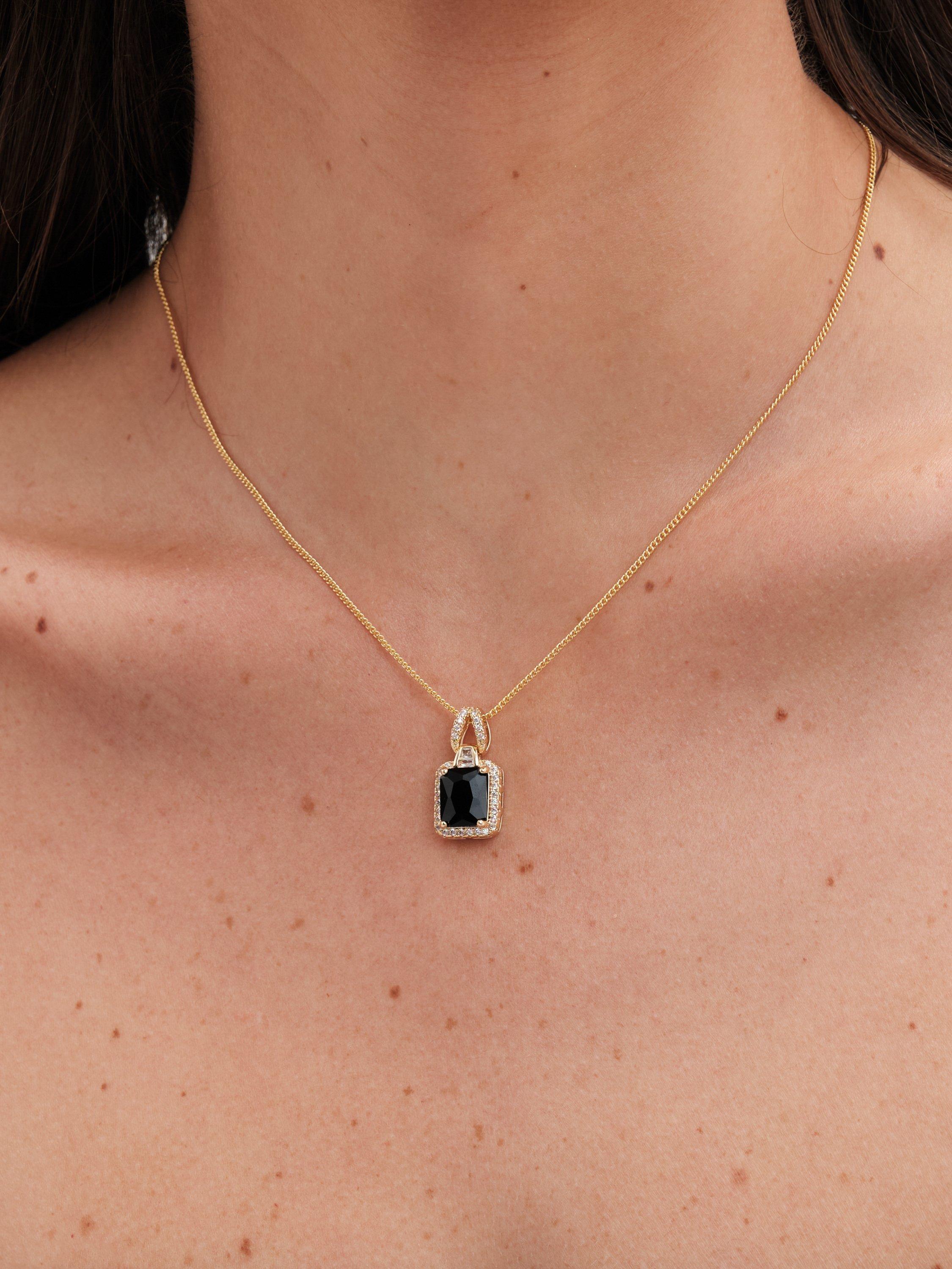 Product image 2 of 3, which shows Jon Richard Jet Perfume Bottle Pendant Necklace, Gold