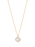 Jon Richard Mother of Pearl Clover Pendant Necklace, Gold