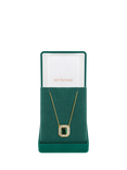 Jon Richard Emerald Crystal Baguette Pendant Necklace, Gold/Green