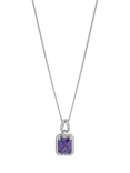 Jon Richard Amethyst Perfume Bottle Pendant Necklace, Silver/Purple