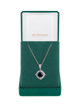 Jon Richard Sapphire Cubic Zirconia Pendant Necklace, Silver