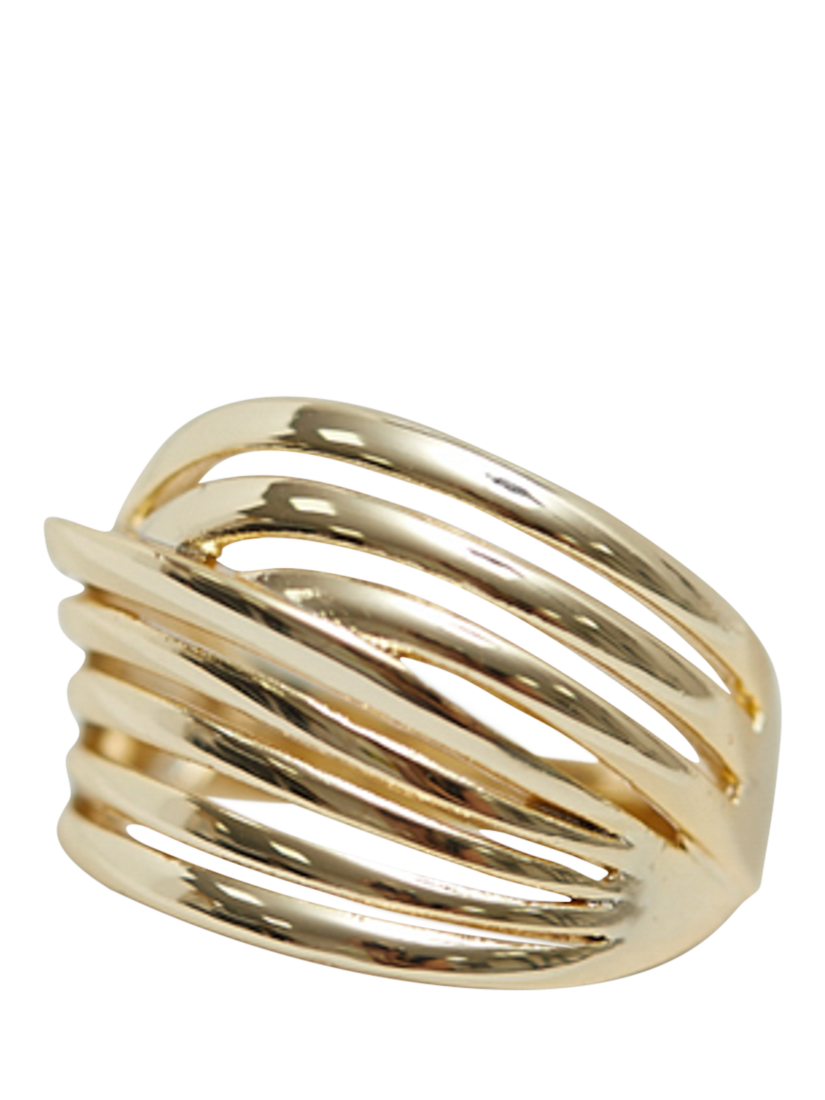 Product image 3 of 3, which shows Jon Richard Polished Statement Ring, Gold, Small
