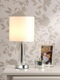 Laura Ashley Callaghan Rechargeable Table Lamp, Clear, Clear