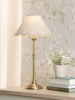 Laura Ashley Cordwell Scallop Table Lamp, Antique Brass