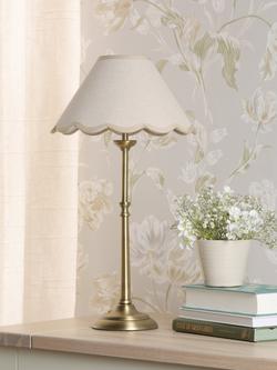Laura Ashley Cordwell Scallop Table Lamp - view 2, Antique Brass