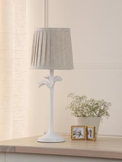 Laura Ashley Eleni Pleated Shade Floral Table Lamp, White - view 2, White