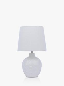 Laura Ashley Redhall Ceramic Table Lamp, White, White
