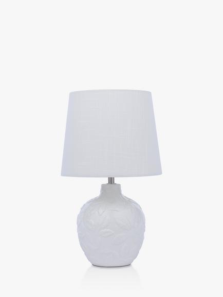 Laura Ashley Redhall Ceramic Table Lamp, White, White