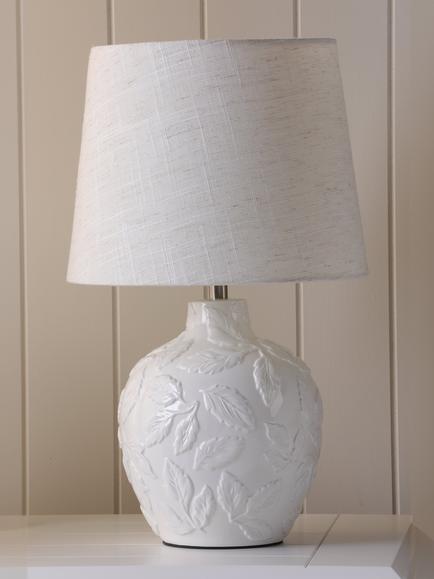 Laura Ashley Redhall Ceramic Table Lamp, White - view 2, White