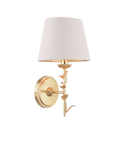 Laura Ashley Halton Wall Light, Gold, Gold