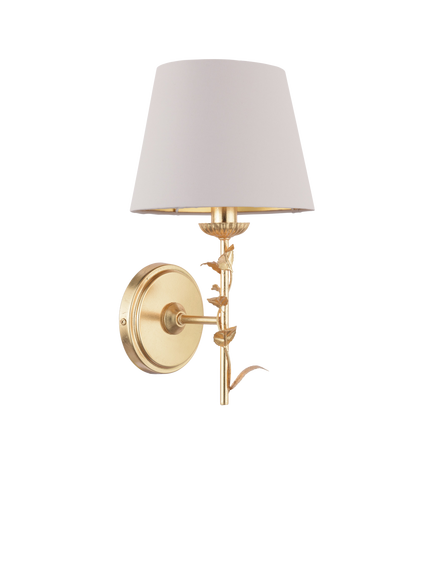 Laura Ashley Halton Wall Light, Gold - view 2, Gold