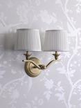 Laura Ashley Hemsley 2 Arm Wall Light, Antique Brass