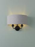 Laura Ashley Sorrento Double Wall Light, Black