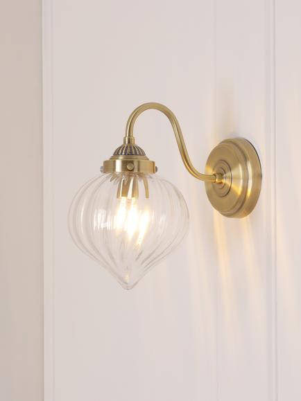 Laura Ashley Whitham Wall Light, Antique Brass, Antique Brass