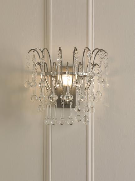 Laura Ashley Willow Wall Light, Pewter