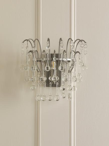 Laura Ashley Willow Wall Light - view 2, Pewter