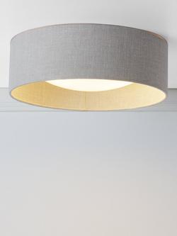 Laura Ashley Bacall 2 Light Flush Ceiling Light, Oatmeal, Oatmeal