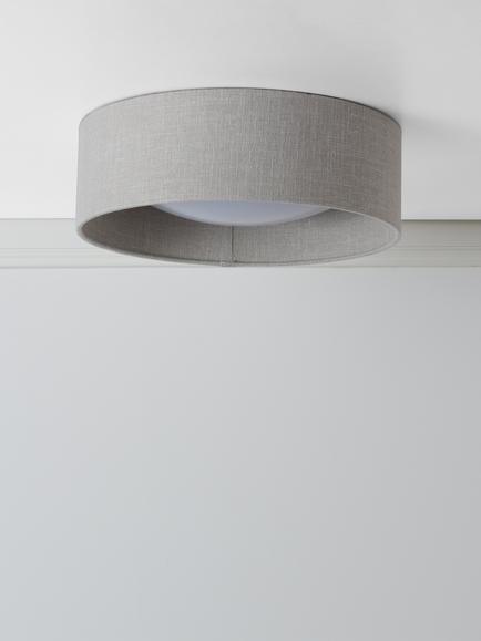Laura Ashley Bacall 2 Light Flush Ceiling Light, Oatmeal - view 2, Oatmeal