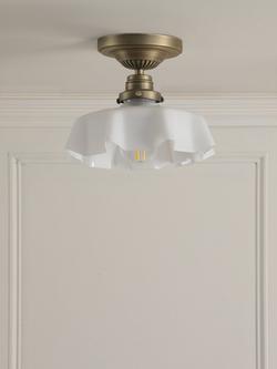 Laura Ashley Banham Semi-Flush Ceiling Light, Antique Brass - view 2, Antique Brass