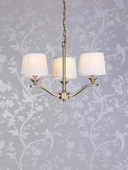 Laura Ashley Hemsley 3 Arm Ceiling Light, Antique Brass, Antique Brass