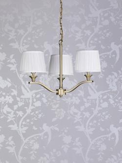 Laura Ashley Hemsley 3 Arm Ceiling Light, Antique Brass - view 2, Antique Brass
