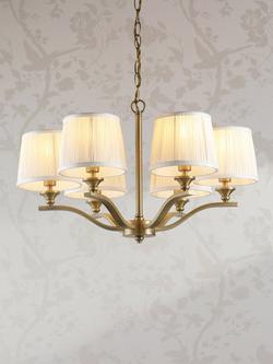 Laura Ashley Hemsley 6 Arm Ceiling Light, Antique Brass, Antique Brass