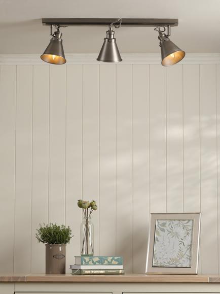 Laura Ashley Rufus Spotlight Bar, Nickel, Nickel