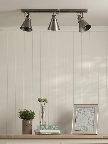 Laura Ashley Rufus Spotlight Bar, Nickel - view 2, Nickel