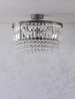 Laura Ashley Rhosill Semi-Flush Ceiling Light, Pewter - view 2, Pewter