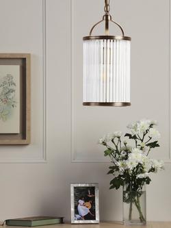 Laura Ashley Sutton 1 Ceiling Pendant Light, Antique Brass - view 2, Antique Brass
