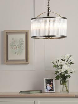 Laura Ashley Sutton 3 Ceiling Pendant Light, Antique Brass, Antique Brass