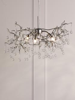 Laura Ashley Willow 3 Arm Ceiling Light, Pewter, Pewter