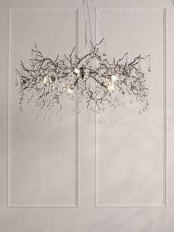 Laura Ashley Willow Grande Ceiling Light, Pewter, Pewter