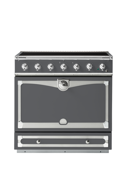 La Cornue CornuFe AlberTine 90cm Electric Range Cooker with Induction Hob, Graphite