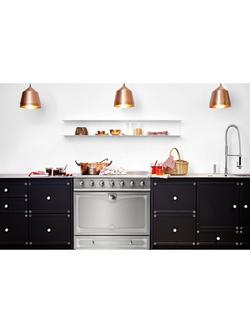 La Cornue CornuFe AlberTine 90cm Electric Range Cooker with Induction Hob - view 2, Stainless Steel