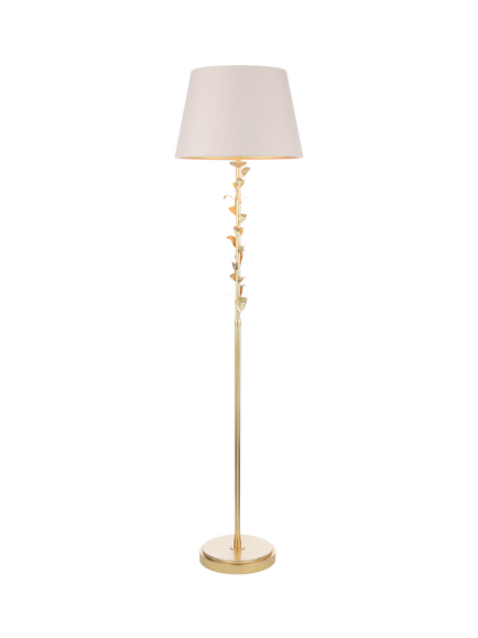 Laura Ashley Halton Floor Lamp, Gold, Gold