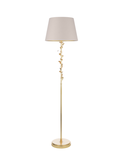 Laura Ashley Halton Floor Lamp, Gold - view 2, Gold