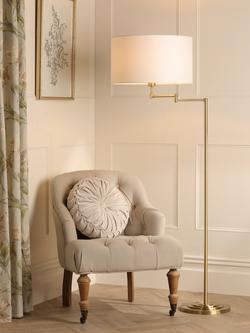 Laura Ashley Marlowe Swing Arm Floor Lamp, Antique Brass