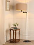 Laura Ashley Marlowe Swing Arm Floor Lamp, Black