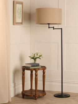 Laura Ashley Marlowe Swing Arm Floor Lamp - view 2, Black